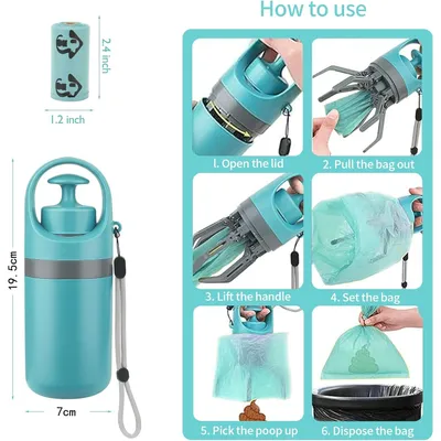 PetTribes Éco-Ramasseur Crottes - Sans Contact & Sacs Inclus