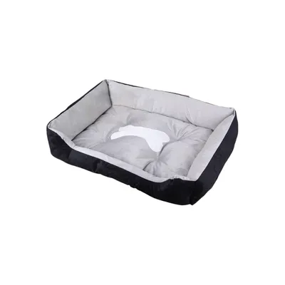 PetTribes Lit orthopédique pour chien - antidérapant & lavable - Noir M