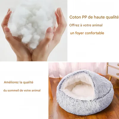 IntiMeg Lit rond en peluche pour chat