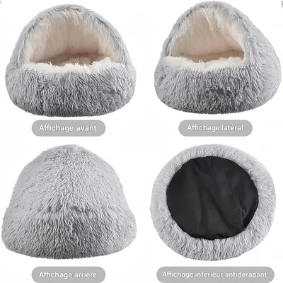 IntiMeg Lit rond en peluche pour chat
