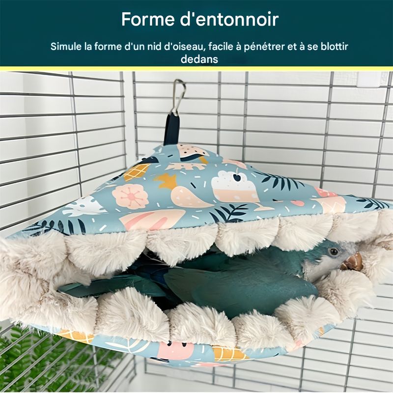 IntiMeg Nid d'hiver chaud et isolant pour perroquet