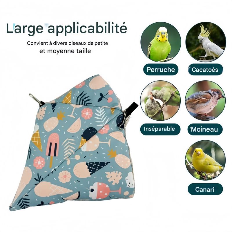 IntiMeg Nid d'hiver chaud et isolant pour perroquet