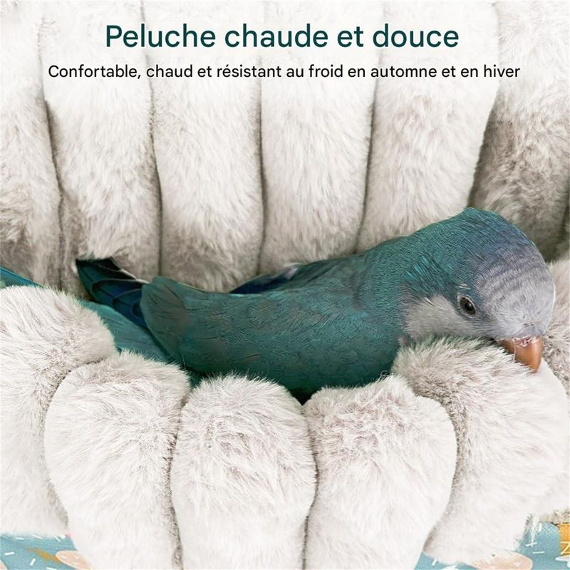 IntiMeg Nid d'hiver chaud et isolant pour perroquet
