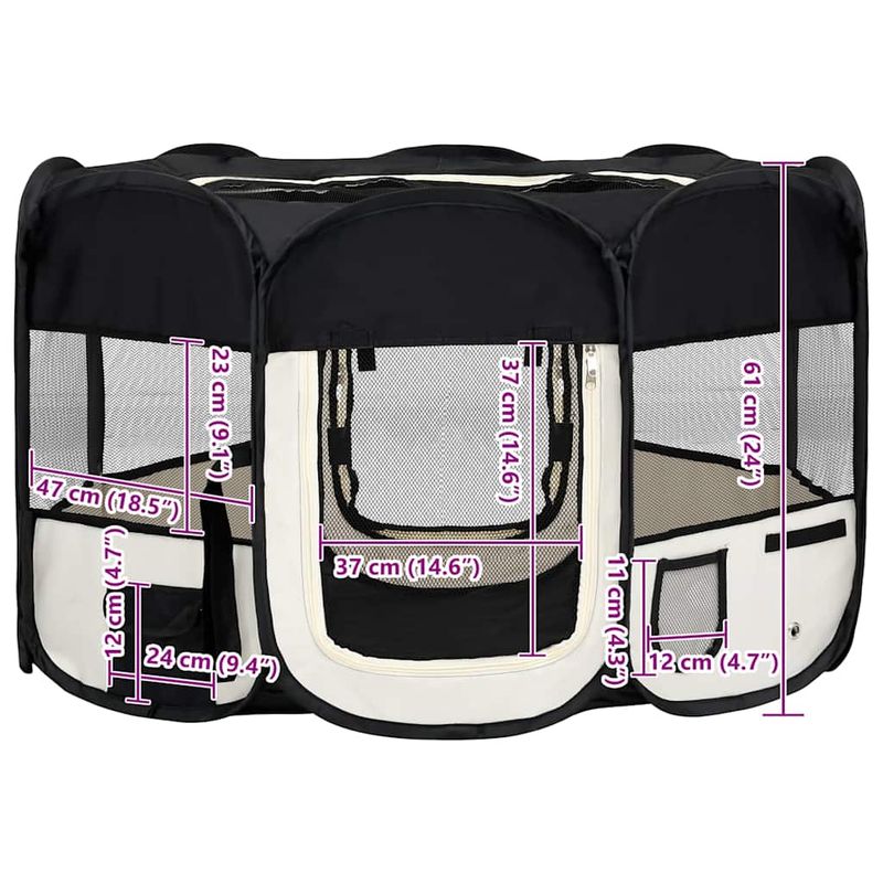 vidaXL parc pour chiens Polyester