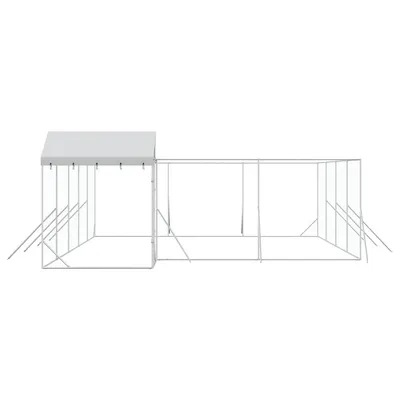 vidaXL chenil extérieur pour chiens Acier