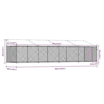 vidaXL cage pour chien Acier