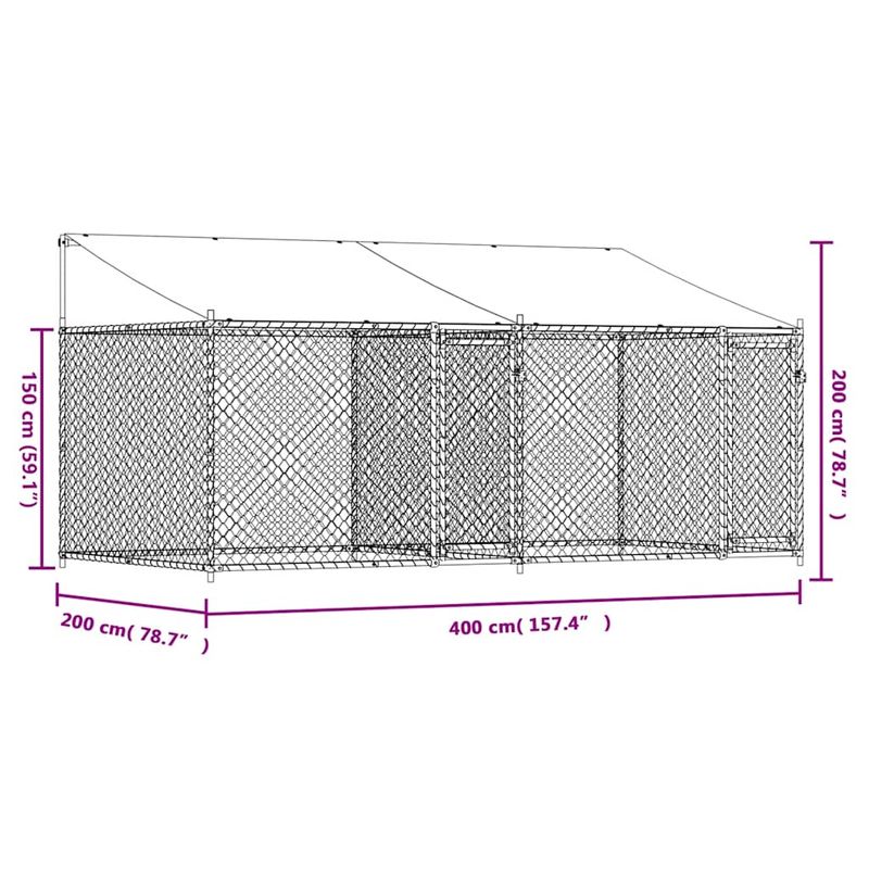 vidaXL cage pour chien Acier