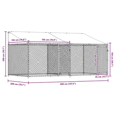 vidaXL cage pour chien Acier