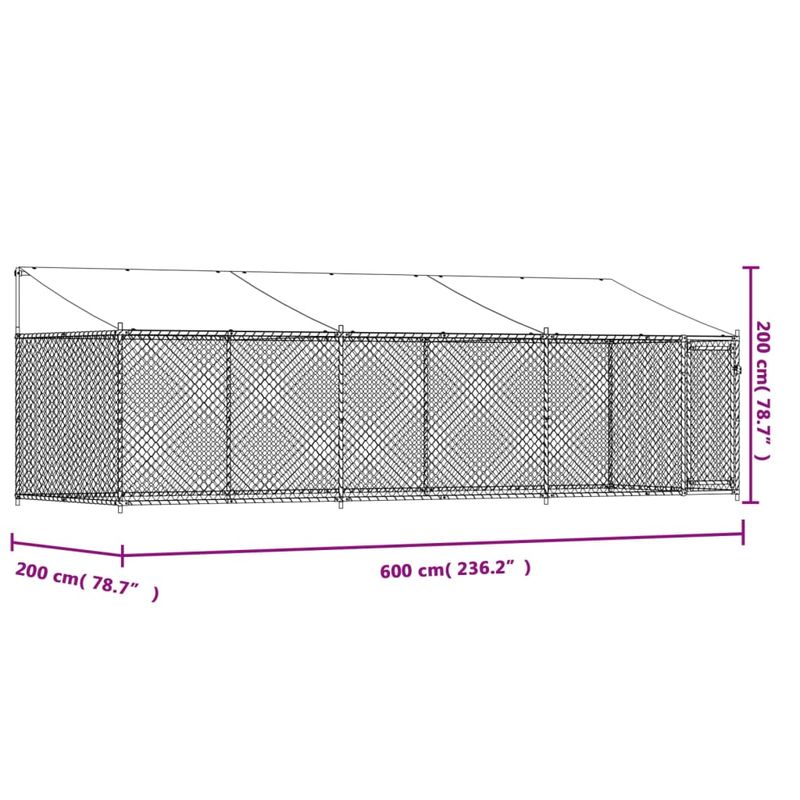 vidaXL cage pour chien Acier