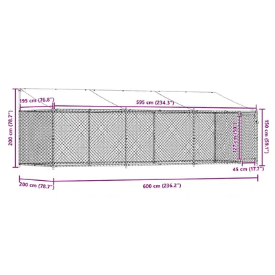 vidaXL cage pour chien Acier
