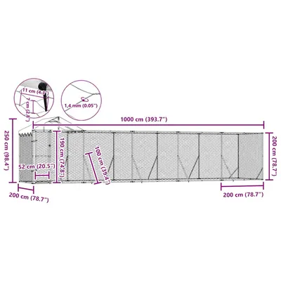 vidaXL chenil extérieur pour chiens Acier