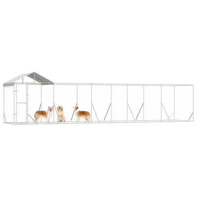 vidaXL chenil extérieur pour chiens Acier