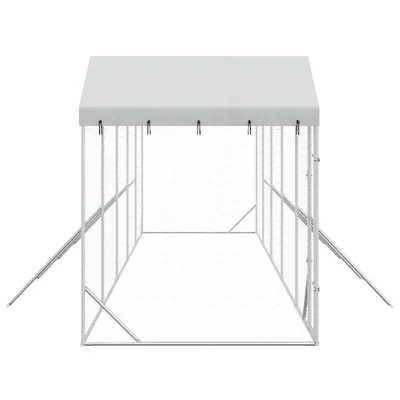 vidaXL chenil extérieur pour chiens Acier