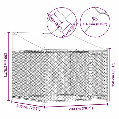 vidaXL cage pour chien Acier