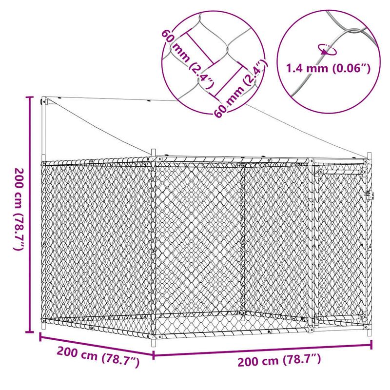 vidaXL cage pour chien Acier