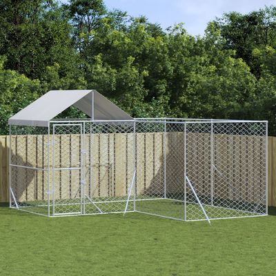 vidaXL chenil extérieur pour chiens Acier