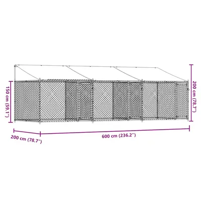 vidaXL cage pour chien Acier