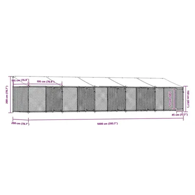 vidaXL cage pour chien Acier