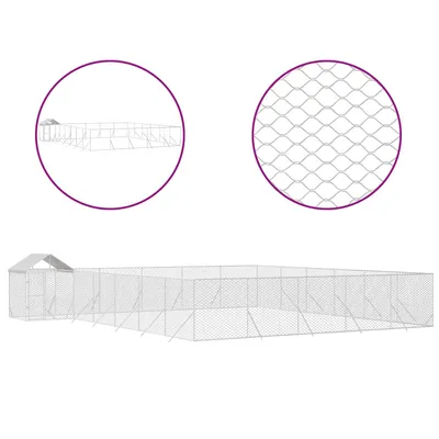 vidaXL chenil extérieur pour chiens Acier