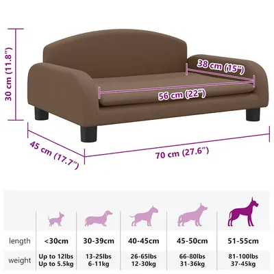 vidaXL lit pour chien Tissu