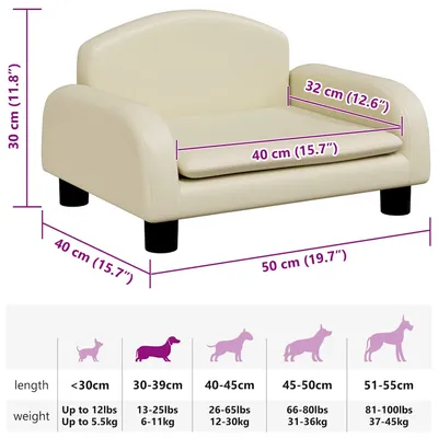 vidaXL lit pour chien Cuir artificiel