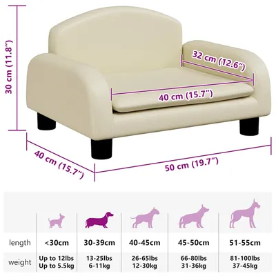 vidaXL lit pour chien Cuir artificiel