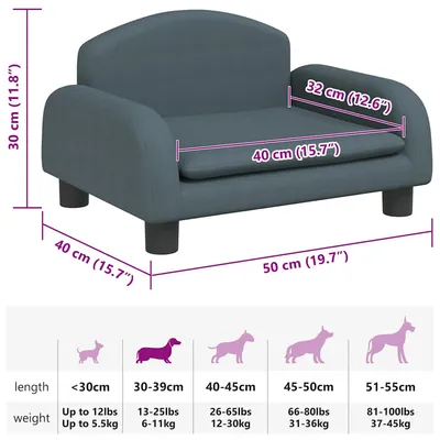 vidaXL lit pour chien Tissu