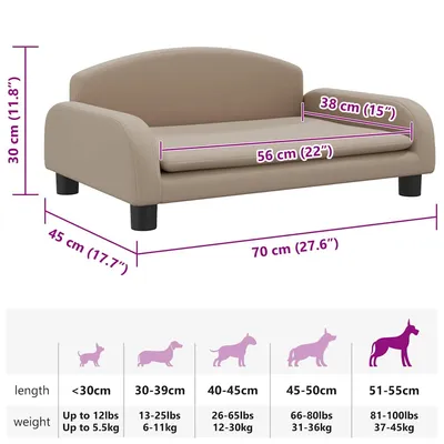 vidaXL lit pour chien Cuir artificiel