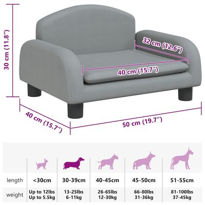 vidaXL lit pour chien Tissu