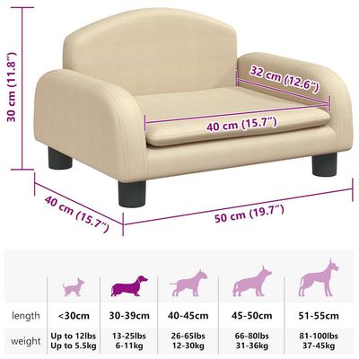 vidaXL lit pour chien Tissu