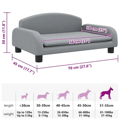vidaXL lit pour chien Tissu