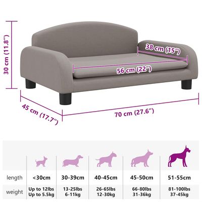 vidaXL lit pour chien Tissu