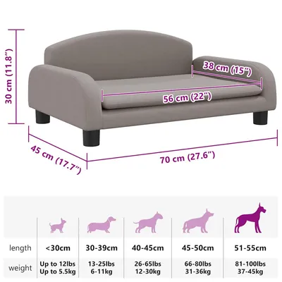 vidaXL lit pour chien Tissu
