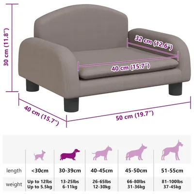 vidaXL lit pour chien Tissu