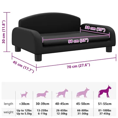 vidaXL lit pour chien Cuir artificiel