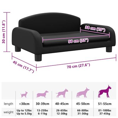 vidaXL lit pour chien Faux cuir