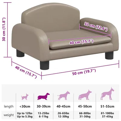 vidaXL lit pour chien Cuir artificiel