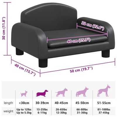vidaXL lit pour chien Faux cuir