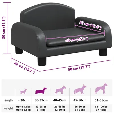 vidaXL lit pour chien Cuir artificiel