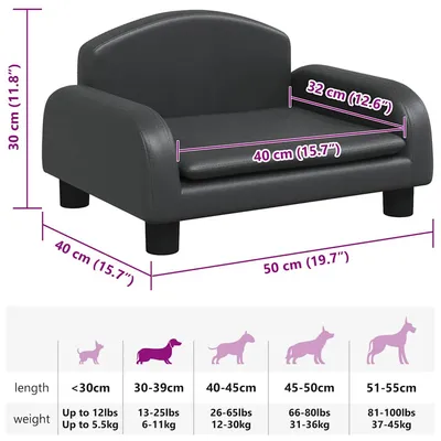 vidaXL lit pour chien Cuir artificiel