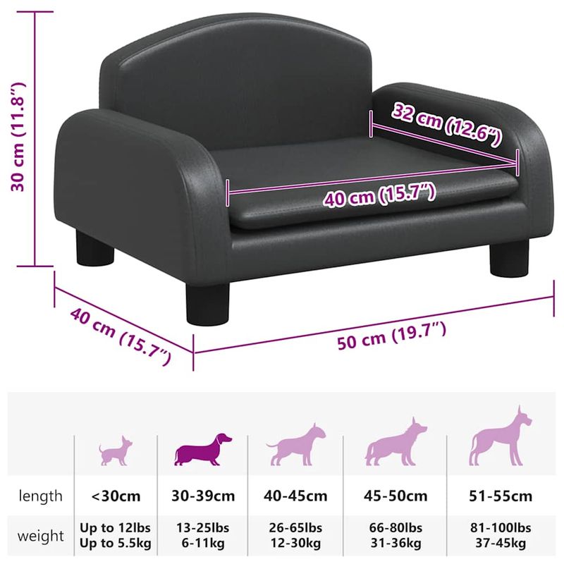 vidaXL lit pour chien Cuir artificiel