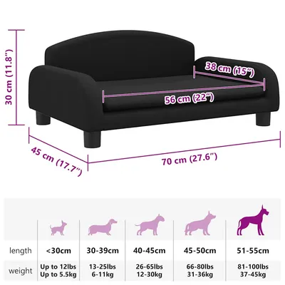 vidaXL lit pour chien Tissu
