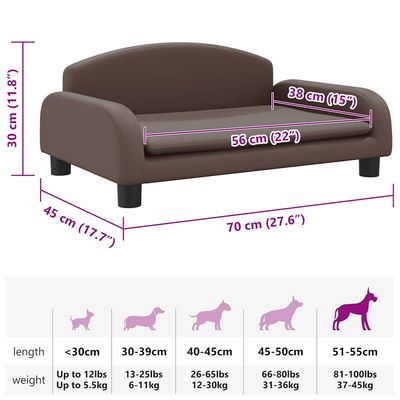vidaXL lit pour chien Faux cuir