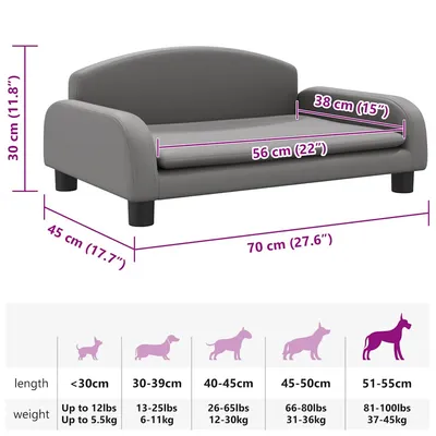 vidaXL lit pour chien Cuir artificiel
