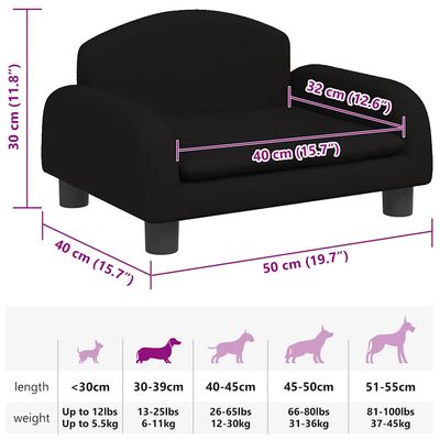 vidaXL lit pour chien Tissu