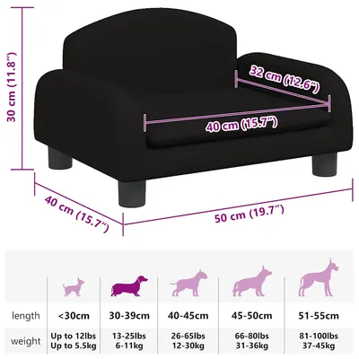 vidaXL lit pour chien Tissu