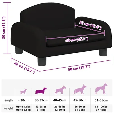 vidaXL lit pour chien Tissu