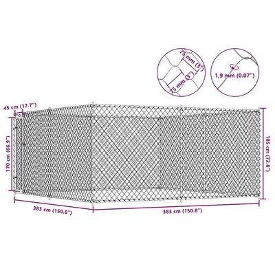 vidaXL chenil Acier