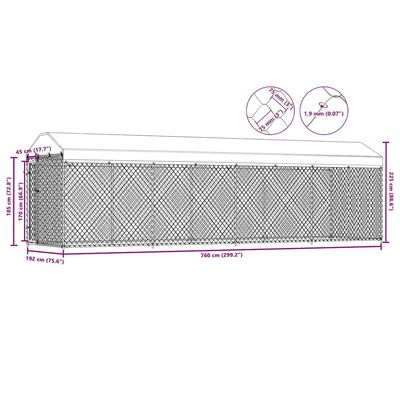 vidaXL chenil Acier