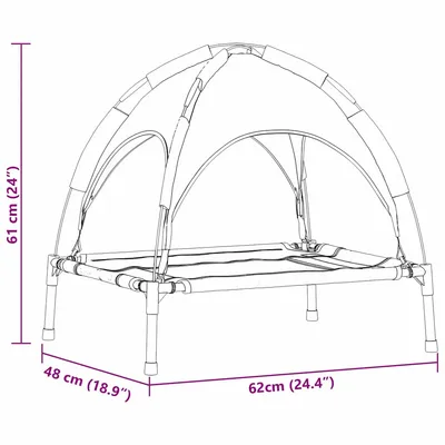 vidaXL Lit avec auvent pour chien